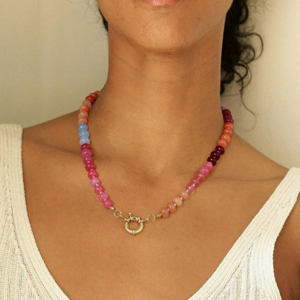 Multicolor Beaded Necklace - Women Jewelry Necklaces - Picture 2 of 3